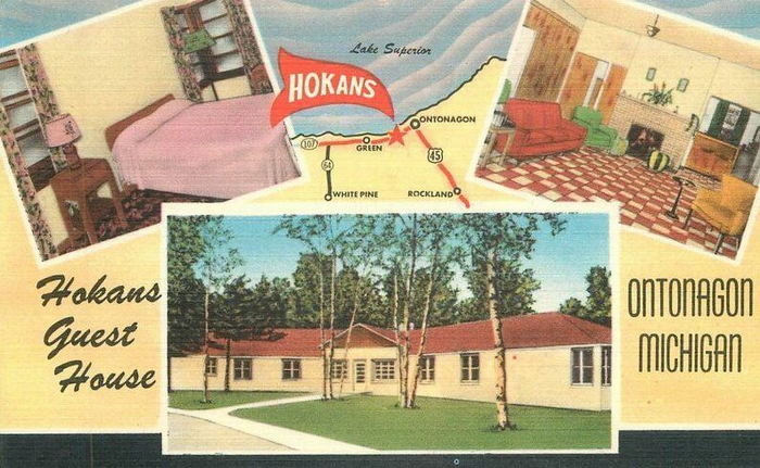 Hokans Motel (Scotts Superior Inn & Cabins, Hokans, Tallmans Motel) - Postcard
